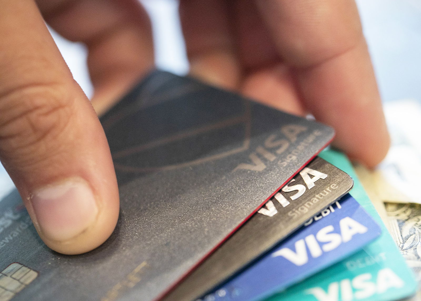 Visa credit cards in 2019 in New Orleans.