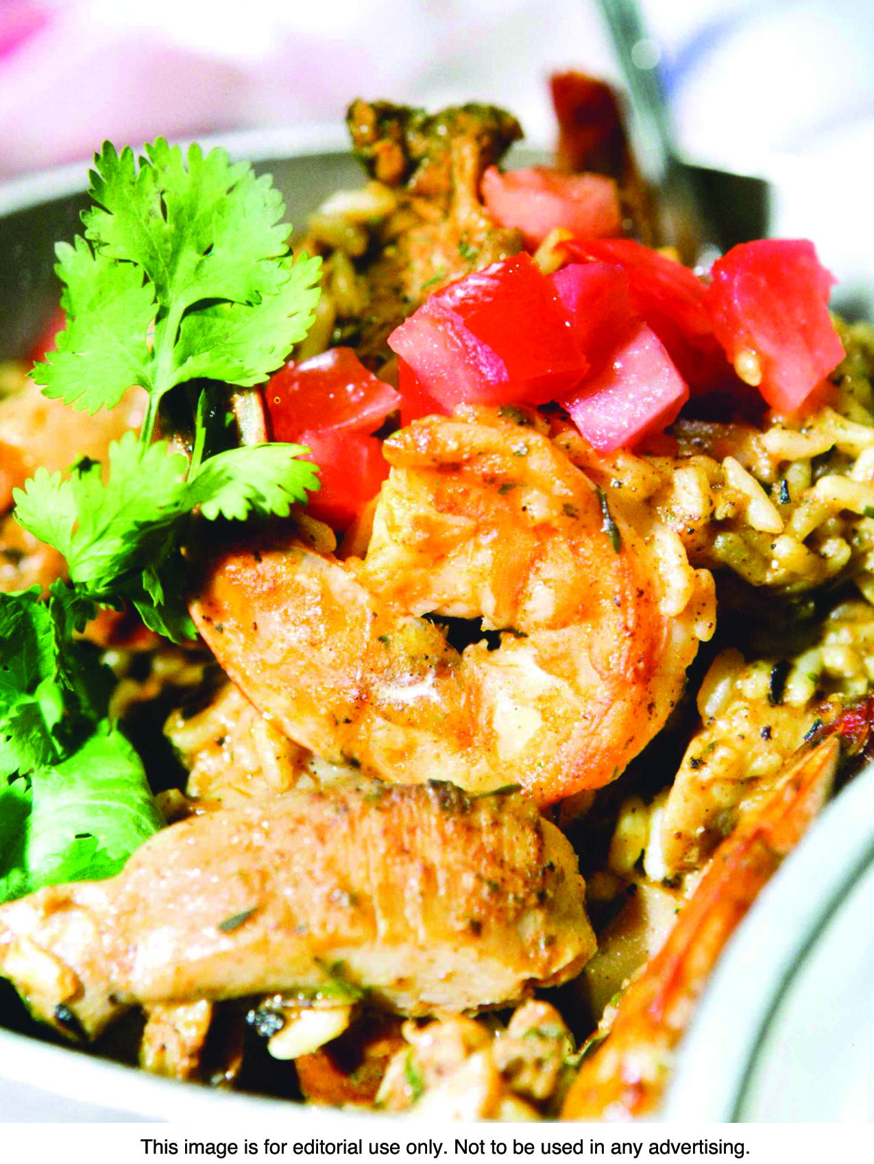 Jambalaya is shown in this photo.