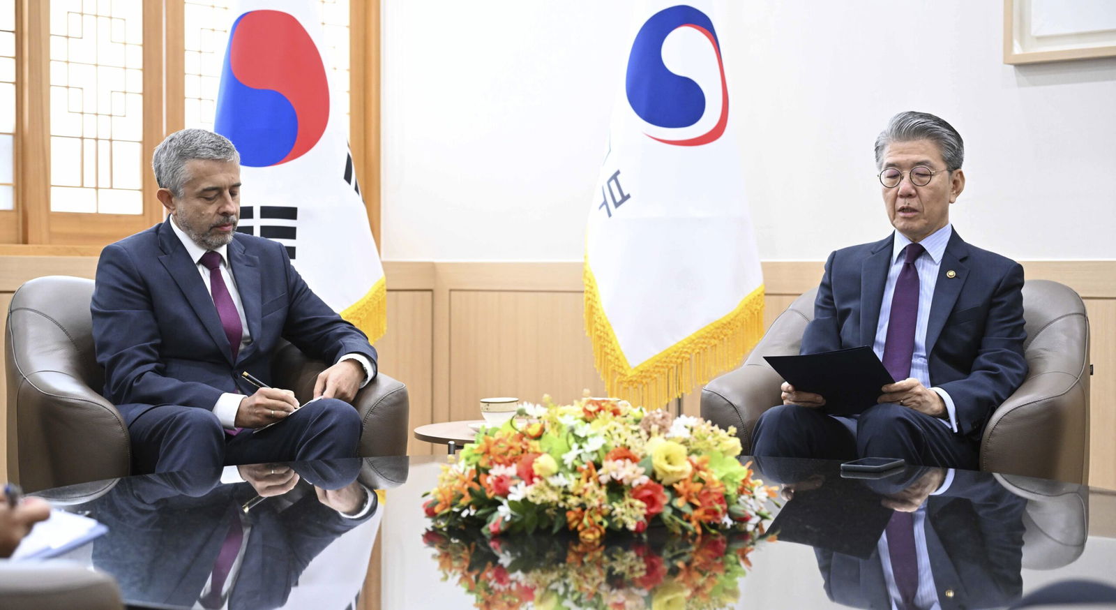 In this photo provided by South Korea Foreign Ministry