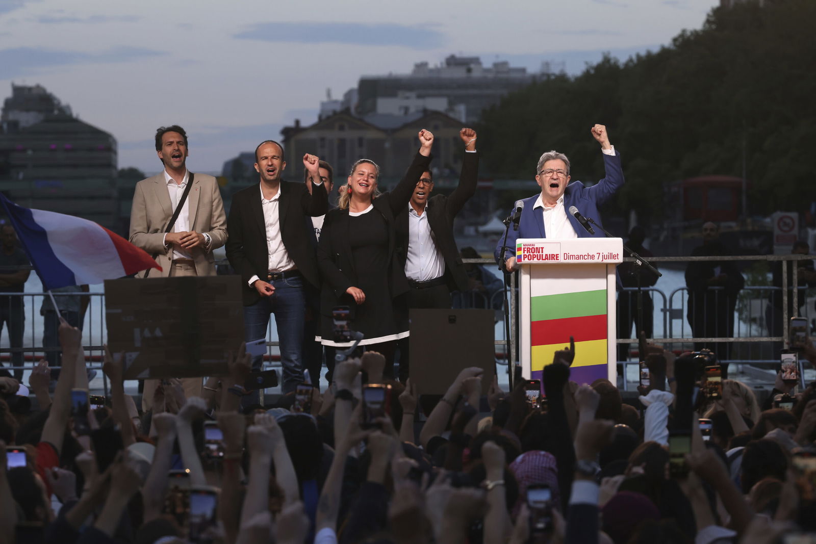 Far-left La France Insoumise — LFI — (France Unbowed) founder Jean-Luc Melenchon