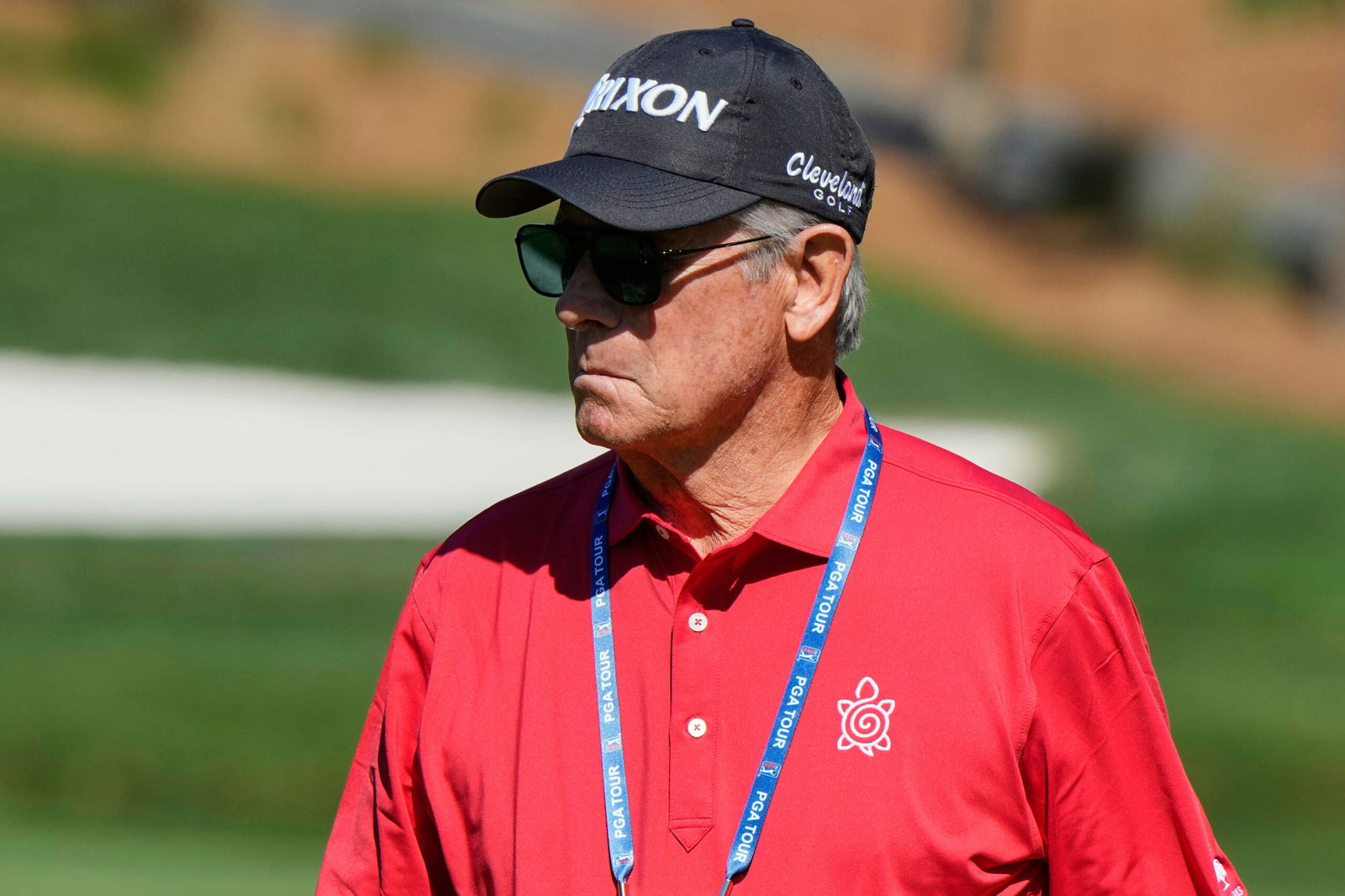 Randy Smith watches Scottie Scheffler during a practice round at The Players Championship golf tournament Wednesday