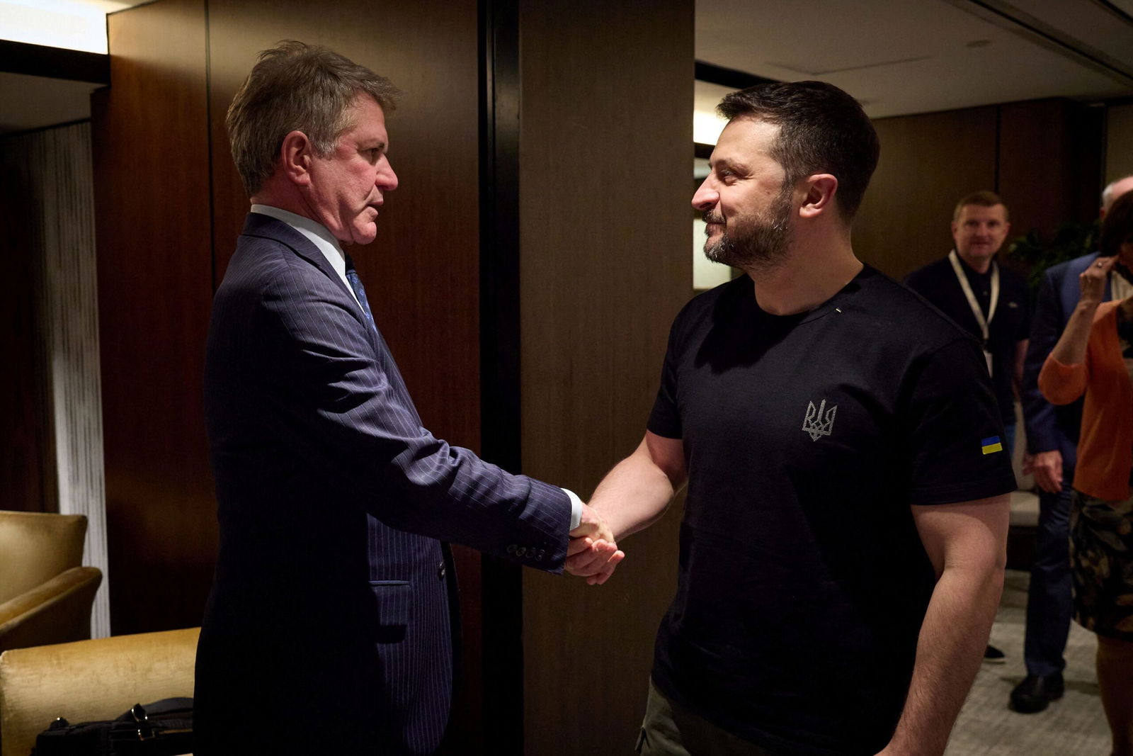 <i>Andrew Harnik/Getty Images via CNN Newsource</i><br/>President Donald Trump and Ukrainian President Volodymyr Zelensky meet in the Oval Office at the White House on February 28