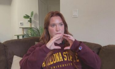 Roxanne Bingham describes the object she says was thrown onto her car in Westminster in the early morning hours of May 3.