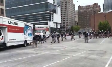 U-Haul confirmed the trucks used were rented in Kansas City and stated it has revoked the rental privileges of the individuals involved.