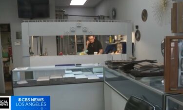 Surveillance camera video captured the moment that a group of suspects burglarized two Simi Valley businesses overnight