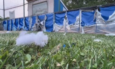 Vandals destroyed the backstop at a Little League field in Leominster