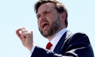 US Vice President JD Vance speaks during a tour of Nucor Steel Berkeley in Huger