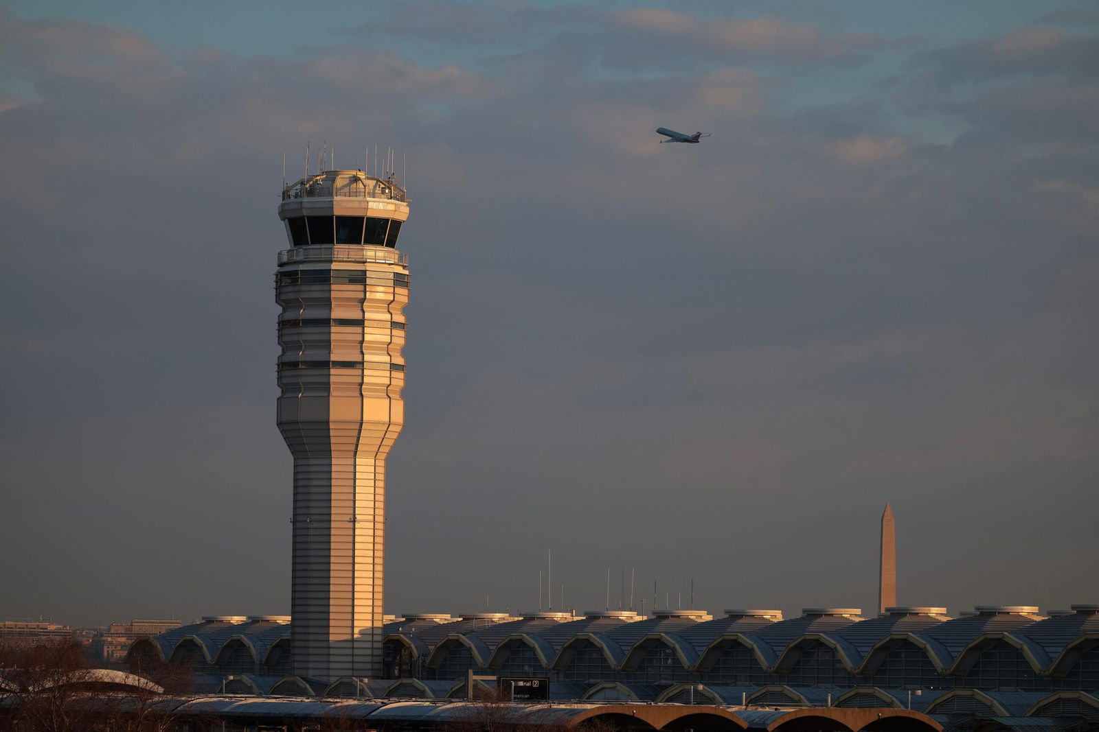 <i>Kayla Bartkowski/Getty Images via CNN Newsource</i><br/>Seen here is the air traffic control tower at the Reagan National Airport in Arlington