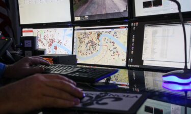 The National Real-Time Crime Center is seen at the University of New Orleans.