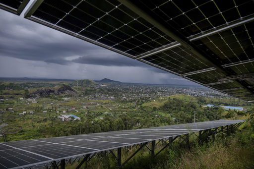 A solar farm operates on May 23