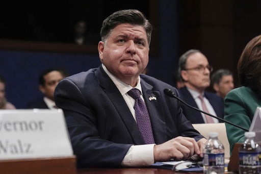 Illinois Gov. JB Pritzker speaks during a House Committee on Oversight and Government Reform hearing