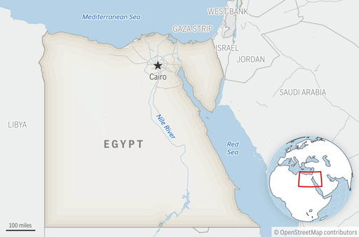 This is a locator map for Egypt with its capital
