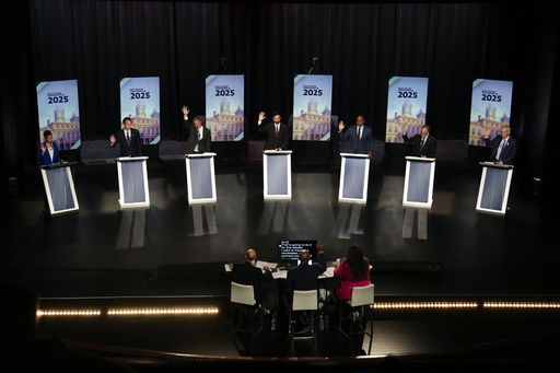 The New York City Democratic Mayoral Primary Debate at the John Jay College of Criminal Justice in the Gerald W. Lynch Theater on Thursday