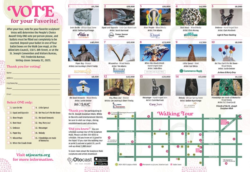 Sculpture Walk map