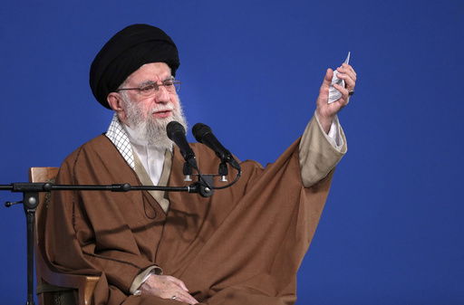 In this photo released by the official website of the office of the Iranian supreme leader