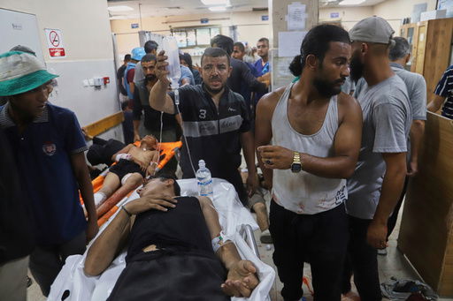 Palestinians wounded while returning from one of the Gaza Humanitarian Foundation distribution centers operated by the U.S.-backed organization