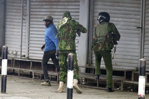 A Kenyan policeman