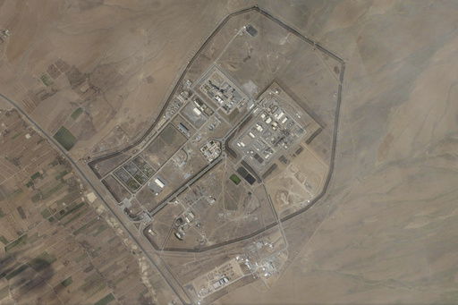 This satellite photo from Planet Labs PBC shows the Arak heavy water reaction in Iran on March 20