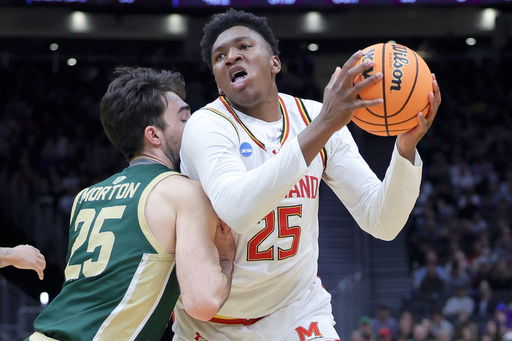 FILE - Maryland center Derik Queen