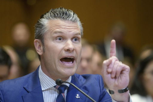Secretary of Defense Pete Hegseth testifies during a Senate Committee on Appropriations subcommittee hearing to examine proposed budget estimates for fiscal year 2026 for the Department of Defense