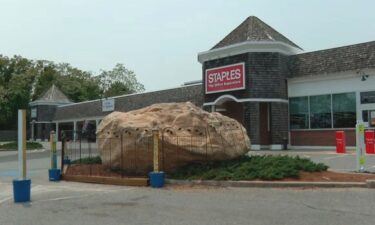 There's an unusual new attraction on Cape Cod this summer. It's the "Staples rock