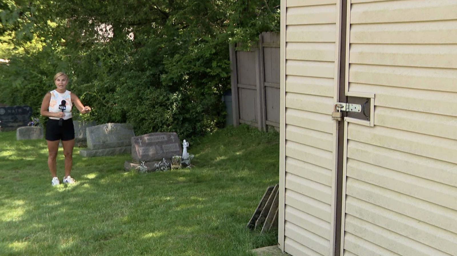 <i>WTAE via CNN Newsource</i><br/>Eddie Hollinger says his dispute with Oakmont Verona Cemetery began after his mother died in 2022. Hollinger said that's when he learned that when his mother purchased the plot for her and his father in 1979