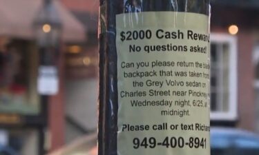 A father of the bride is seeking the public's help in finding a backpack containing personal items and his wedding speech that was stolen from a car in Boston last week.