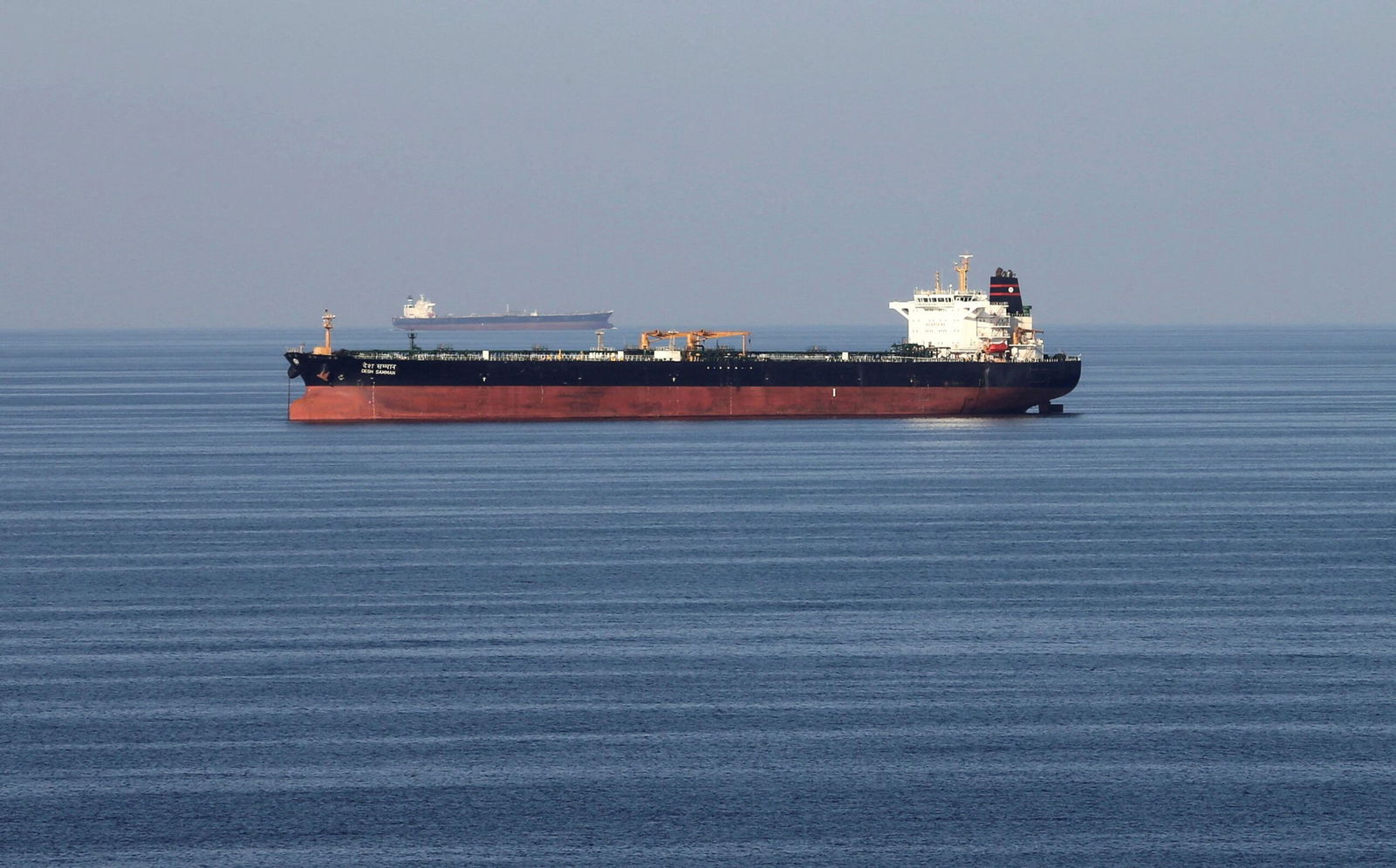 <i>Hamad I Mohammed/Reuters via CNN Newsource</i><br/>Oil tankers pass through the Strait of Hormuz on December 21