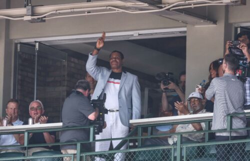 Sammy Sosa hits a home run at Wrigley Field against the St. Louis Cardinals in 1999.