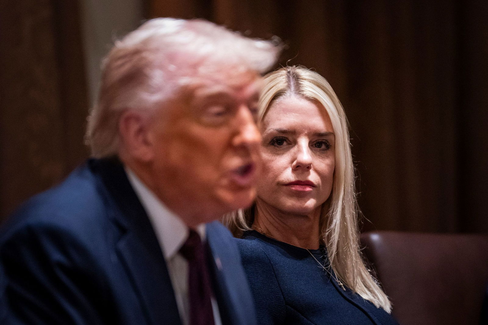 <i>Jabin Botsford/The Washington Post via Getty Images via CNN Newsource</i><br/>President Donald Trump once again called for a special prosecutor to investigate former President Joe Biden and aired unfounded claims of election fraud in the 2020 presidential election. President Donald J. Trump and Attorney General Pam Bondi during a cabinet meeting at the White House on March 24 in Washington