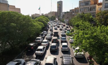 Hundreds of Americans have fled Iran as the conflict with Israel has escalated. Traffic builds as people flee Tehran on June 15.