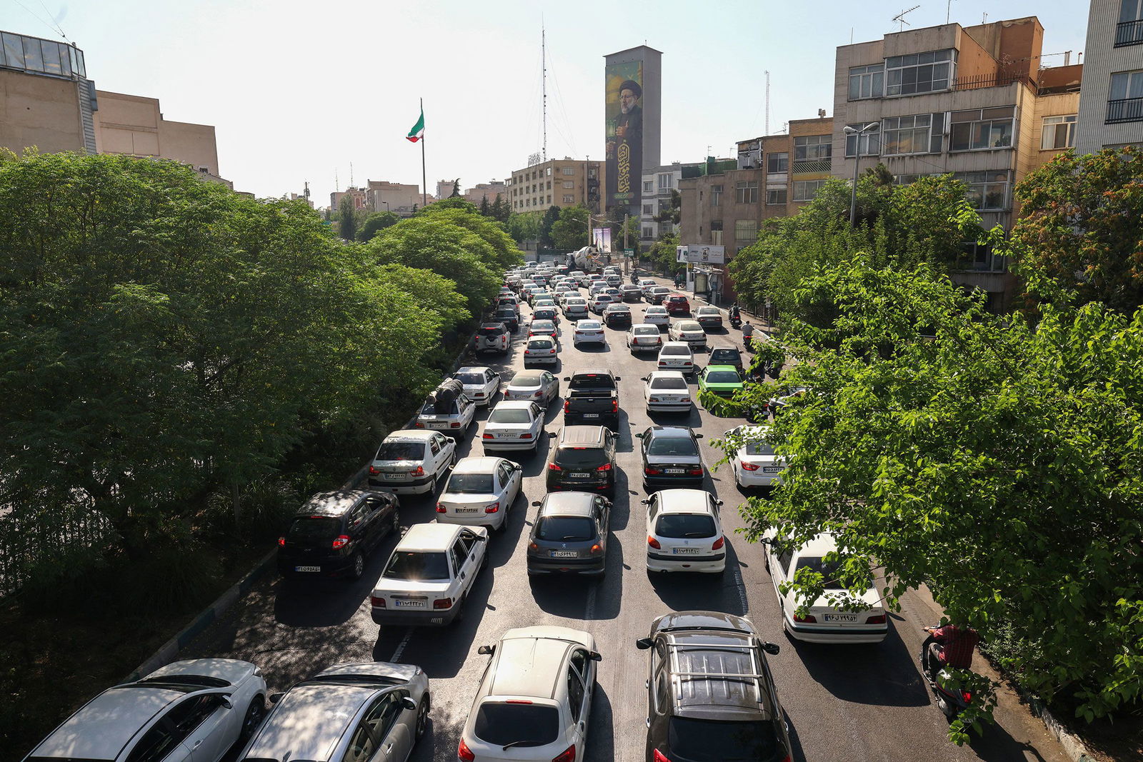 <i>Atta Kenare/AFP/Getty Images via CNN Newsource</i><br/>Hundreds of Americans have fled Iran as the conflict with Israel has escalated. Traffic builds as people flee Tehran on June 15.