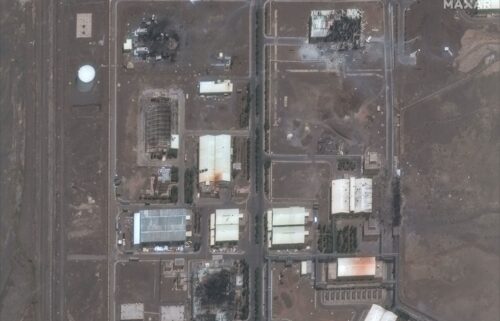 A satellite image shows damaged buildings at Iran's Natanz Nuclear Facility on June 14 after a series of Israeli strikes.