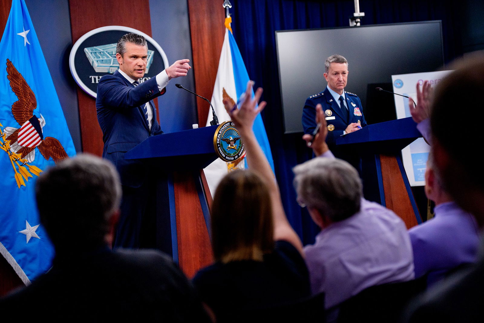 <i>Carlos Barria/Reuters via CNN Newsource</i><br/>President Donald Trump delivers an address to the nation alongside Vice President JD Vance