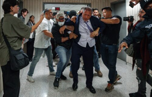 New York City Comptroller Brad Lander is placed under arrest by Immigration and Customs Enforcement (ICE) and FBI agents outside federal immigration court on Tuesday