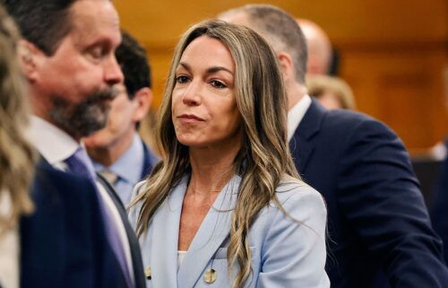 Karen Read watches jurors enter the courtroom to resume deliberations during her trial at Norfolk Superior Court on June 18 in Dedham