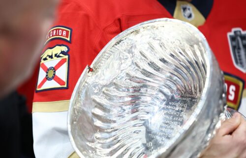 The Stanley Cup sustained a crack and a dent in the Florida Panthers' title celebrations.