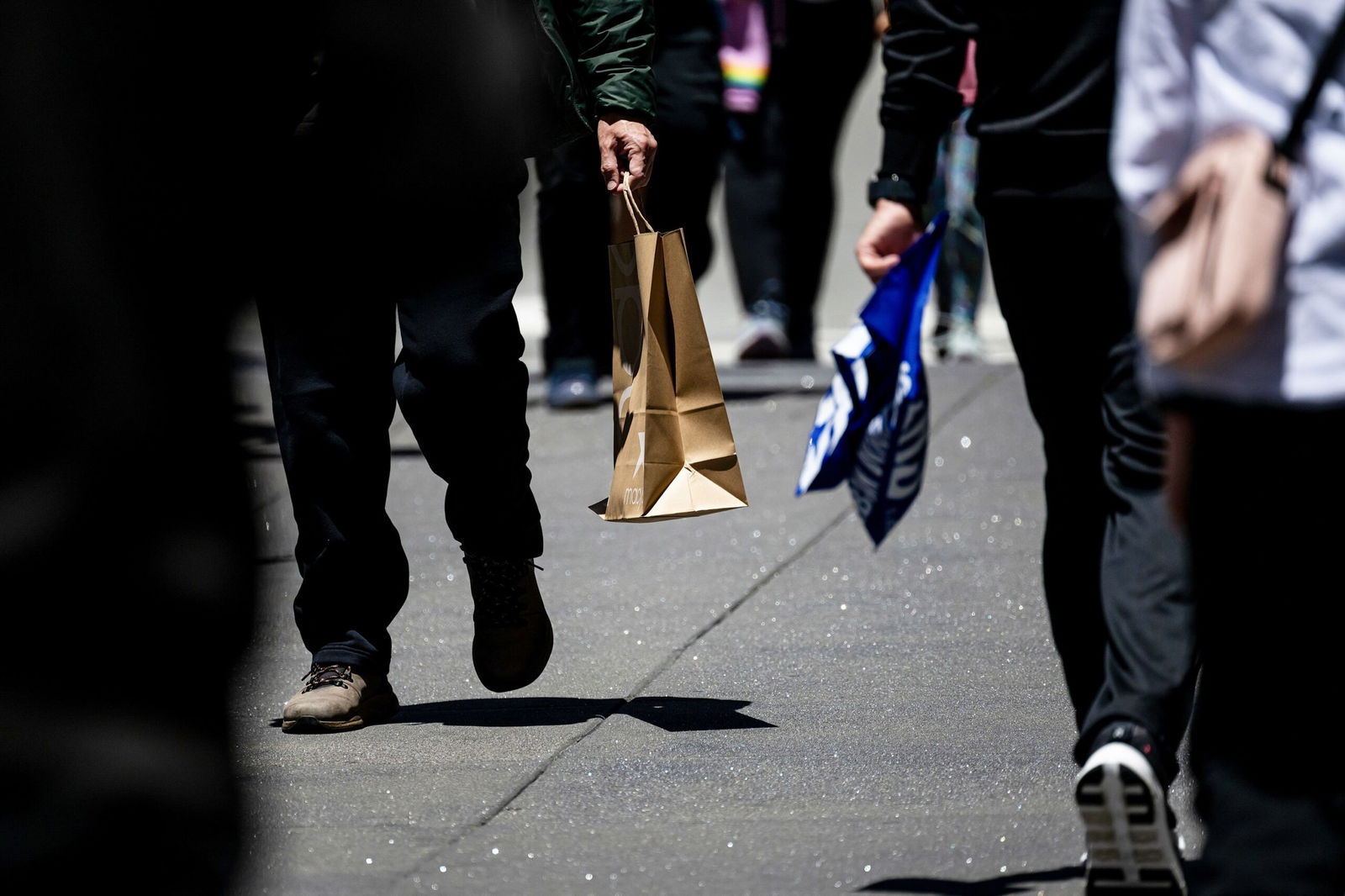 <i>David Paul Morris/Bloomberg/Getty Images via CNN Newsource</i><br/>Shoppers in San Francisco. Consumers have been more cautious spenders lately.