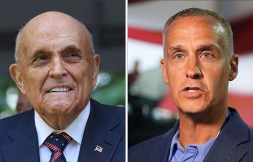 Former NYC Mayor Rudy Giuliani and political consultant Corey Lewandowski.