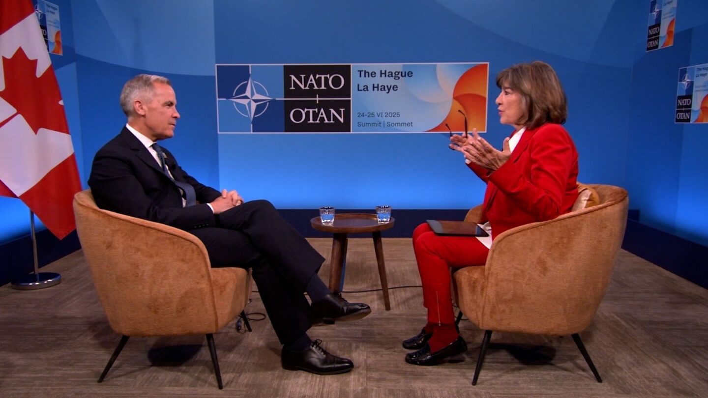<i>CNN via CNN Newsource</i><br/>Canadian Prime Minister Mark Carney sat down with CNN's Christiane Amanpour for an interview Tuesday at the NATO summit at The Hague