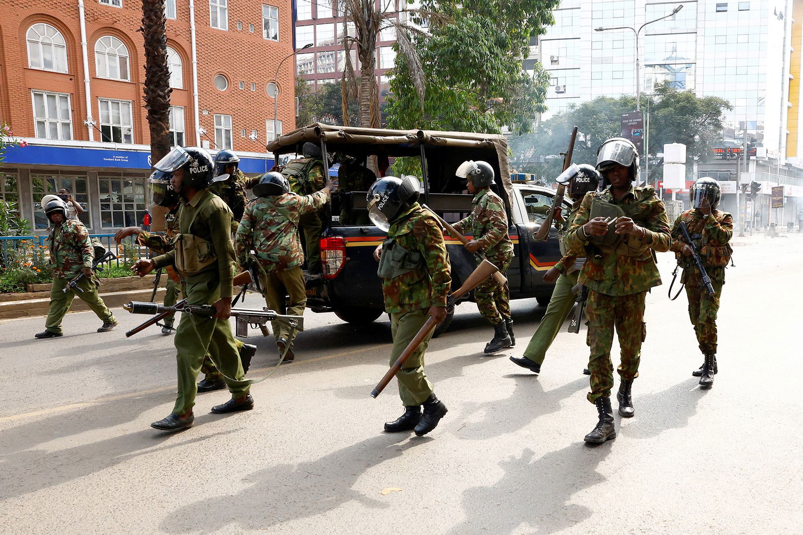 <i>Festo Lang/CNN via CNN Newsource</i><br/>Police dispersed peaceful protesters in Kenya's capital of Nairobi on Wednesday.