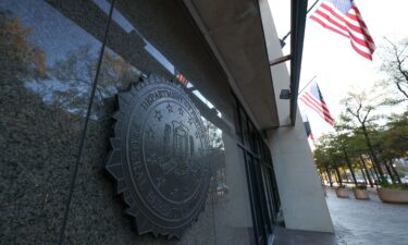 Pictured is the FBI seal outside the J. Edgar Hoover Building