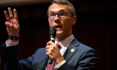 Fairfax County Supervisor and former Chief of Staff to the late U.S. Representative Gerald Connolly (D-VA) James Walkinshaw (D) speaks during the Congressional District 11 Candidates Forum at the Reston Community Center on June 24 in Reston
