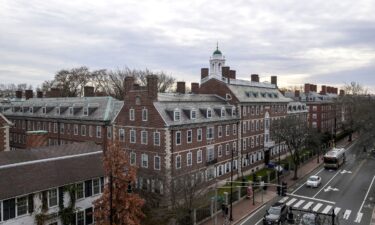 This December 2023 photo shows a view of Harvard University in Cambridge