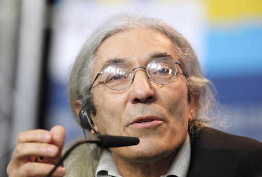 FILE - Boualem Sansal speaks during the 62 edition of International Film Festival Berlinale
