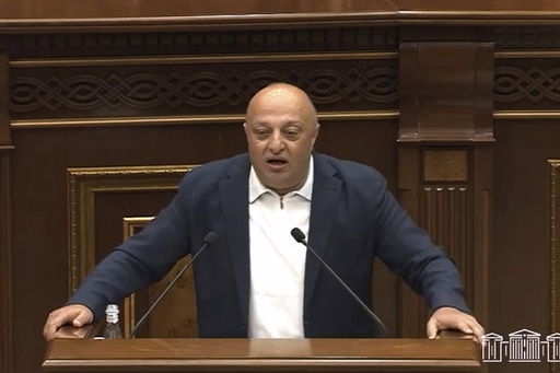 In this photo taken from video released by Armenia's National Assembly on Tuesday
