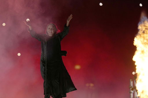 FILE - Ozzy Osbourne performs during the Commonwealth Games closing ceremony at the Alexander stadium in Birmingham