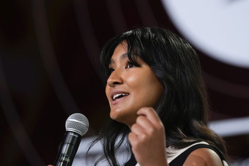 FILE - Activist Deja Foxx participates in the Global Citizen NOW conference in New York