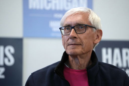 FILE - Wisconsin Gov. Tony Evers speaks during a campaign event