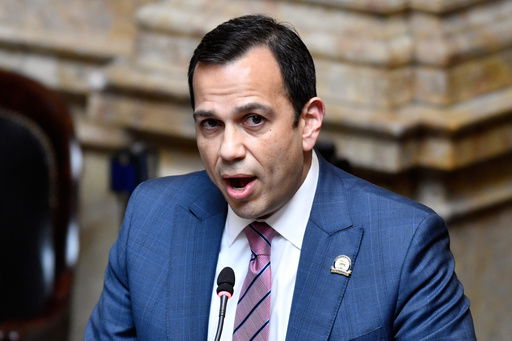 FILE - Kentucky State Senator Ralph Alvarado makes a statement to the Senate body at the Kentucky State Capitol in Frankfort